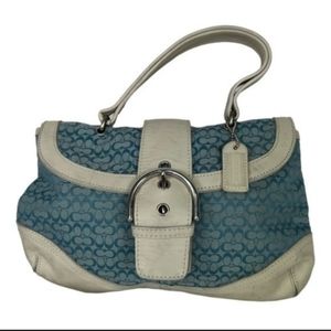 Authentic aqua blue COACH purse. Medium in size and brand new!!!